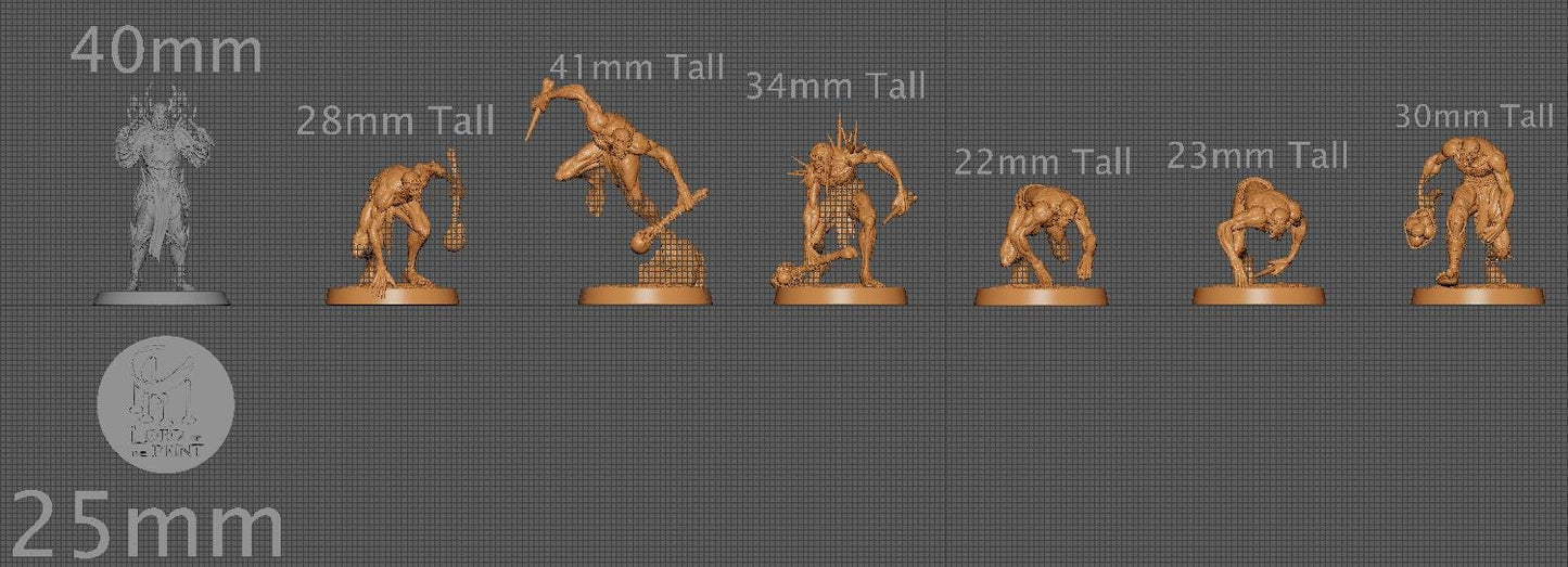 Ghouls, Pack 2 | Aussie 3D Printed Miniatures and Terrain