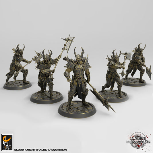 Blood knight Halberd Squadron | Aussie 3D Printed Miniatures and Terrain