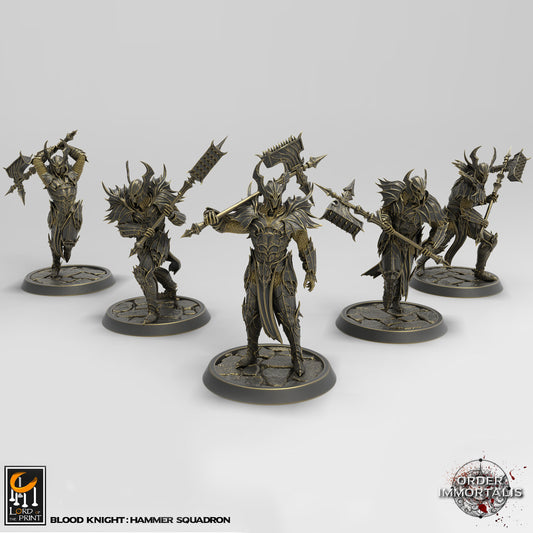 Blood knight Hammer Squadron | Aussie 3D Printed Miniatures and Terrain
