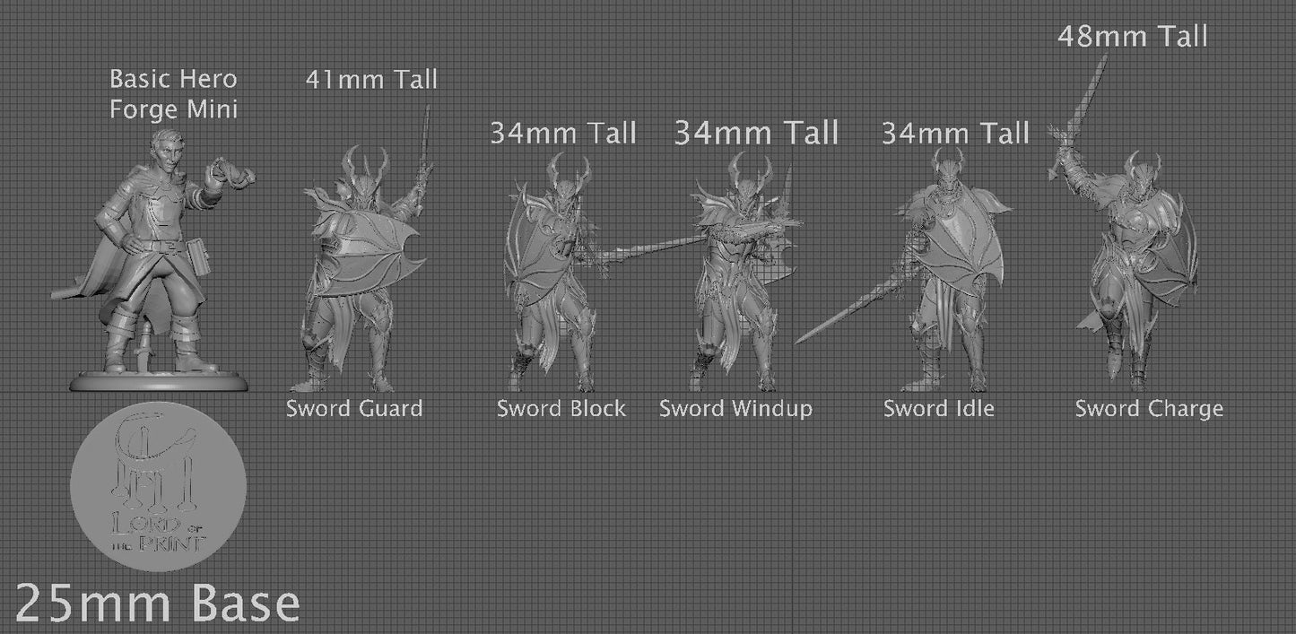 Blood knight Longsword Squadron | Aussie 3D Printed Miniatures and Terrain
