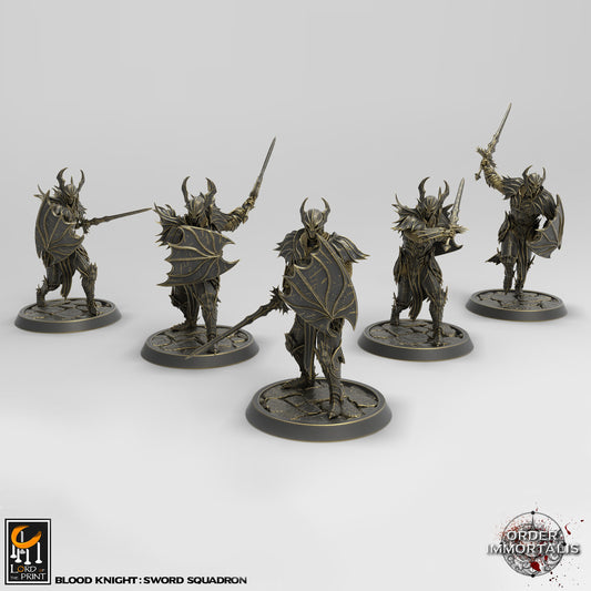 Blood knight Longsword Squadron | Aussie 3D Printed Miniatures and Terrain