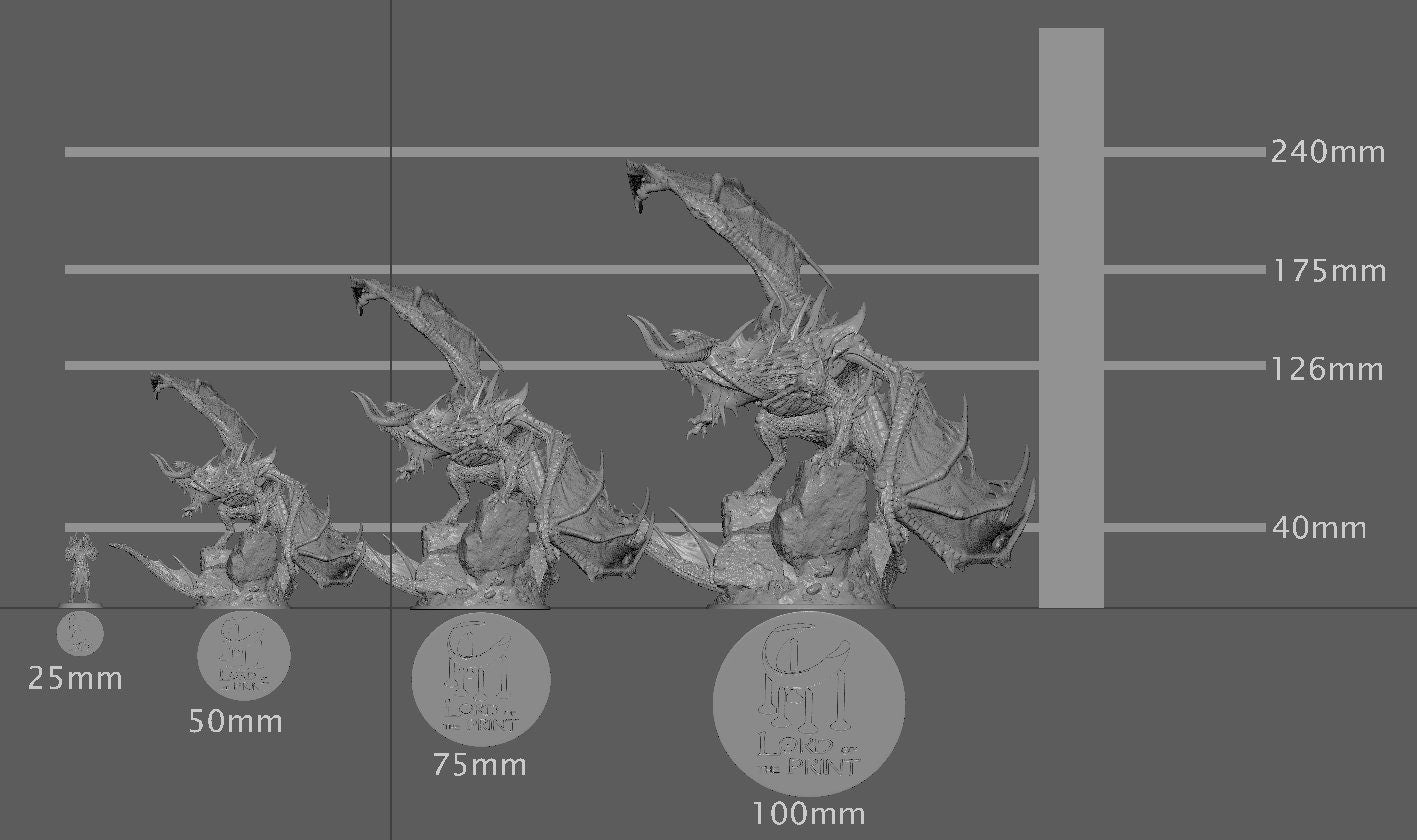 Black Dragon, Dark Dragon | Aussie 3D Printed Miniatures and Terrain