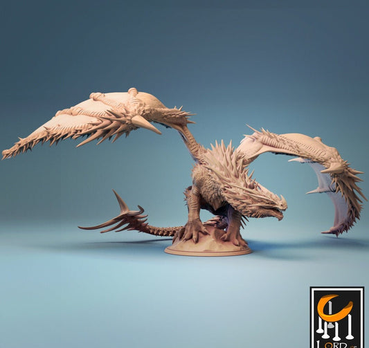 Adult Red Dragon, THE Dragon | Aussie 3D Printed Miniatures and Terrain