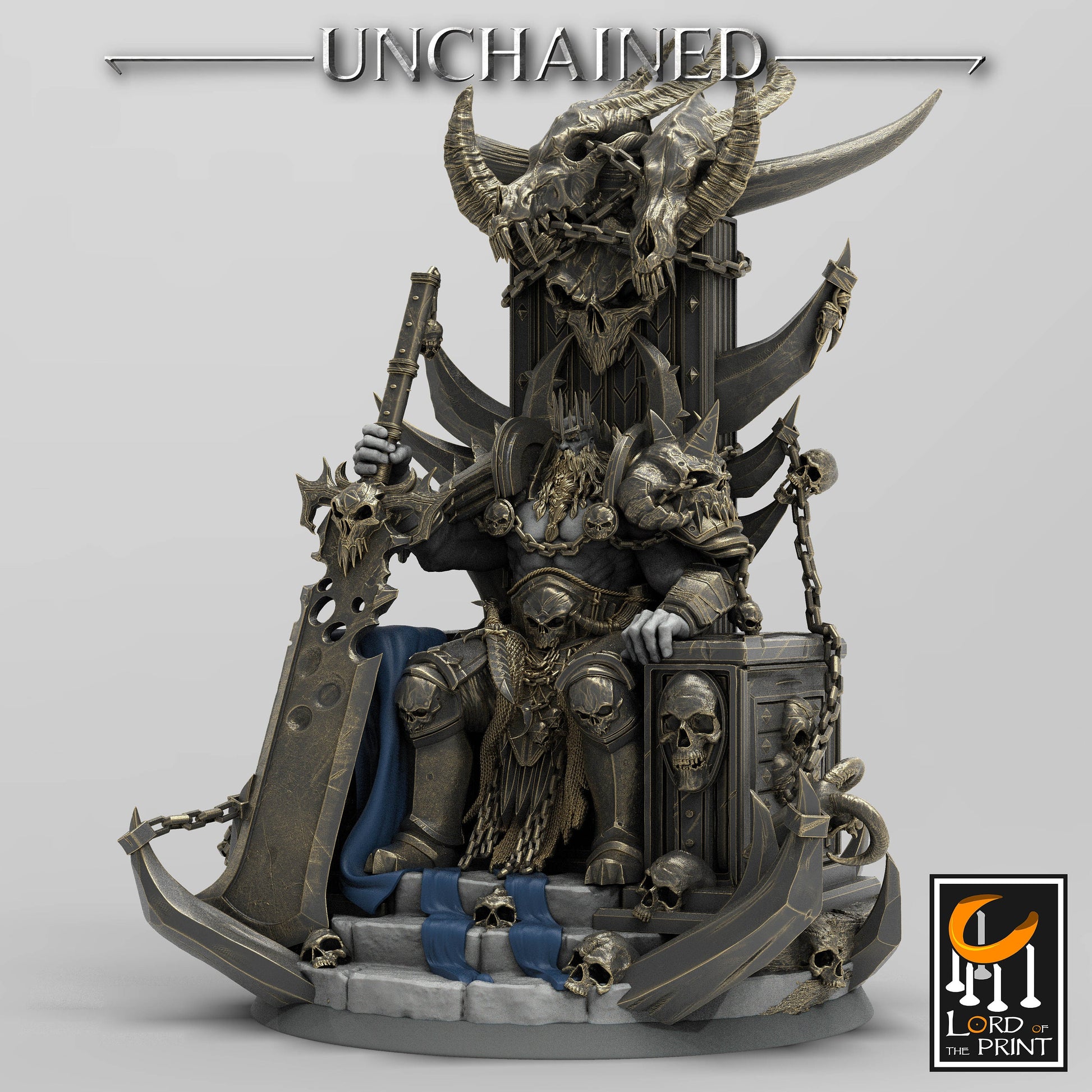 King Olaf Seated, Statue | Aussie 3D Printed Miniatures and Terrain