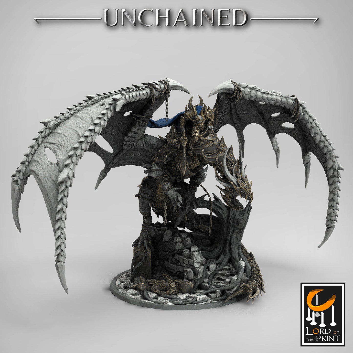 King Olaf on Armoured Dragon | Aussie 3D Printed Miniatures and Terrain