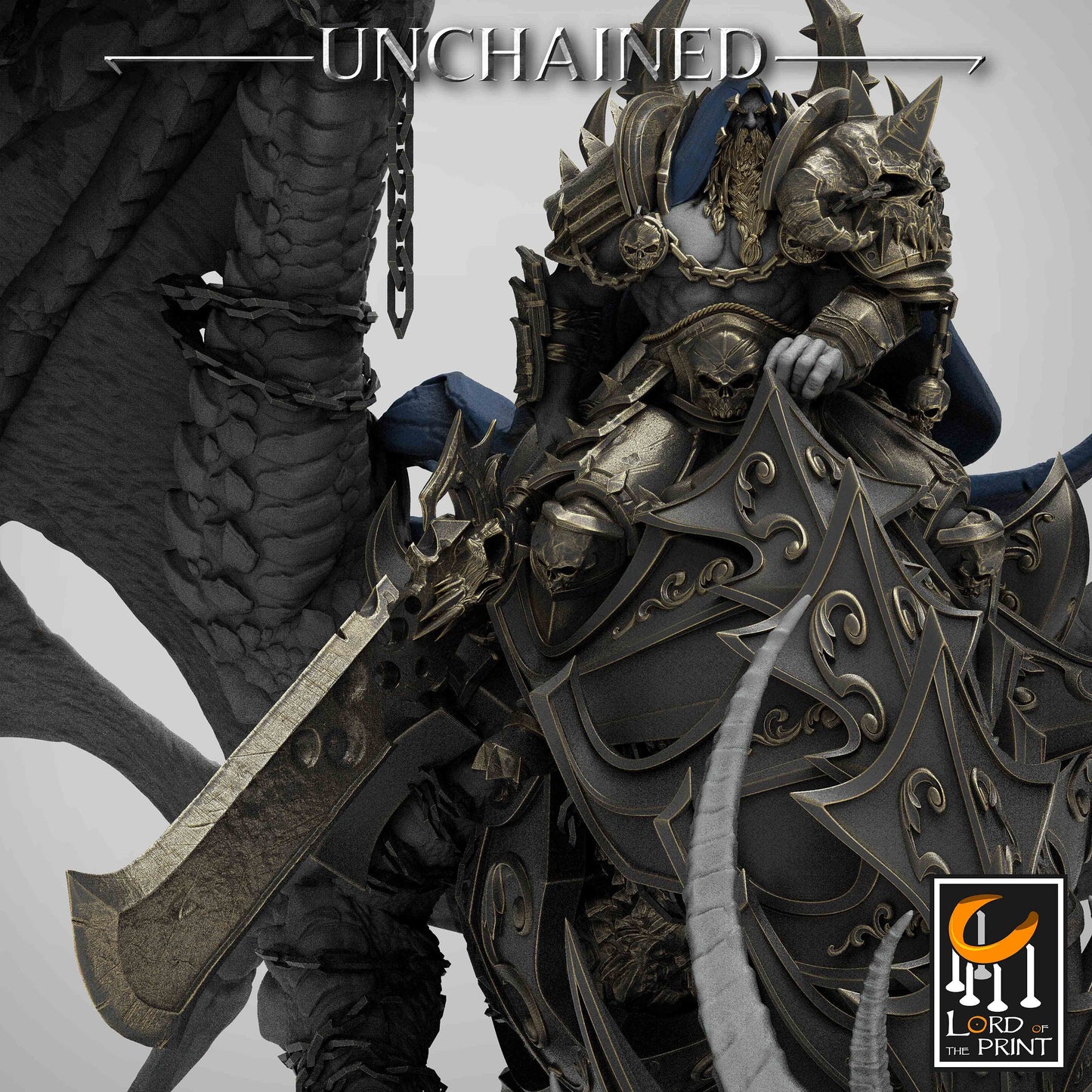 King Olaf on Armoured Dragon | Aussie 3D Printed Miniatures and Terrain