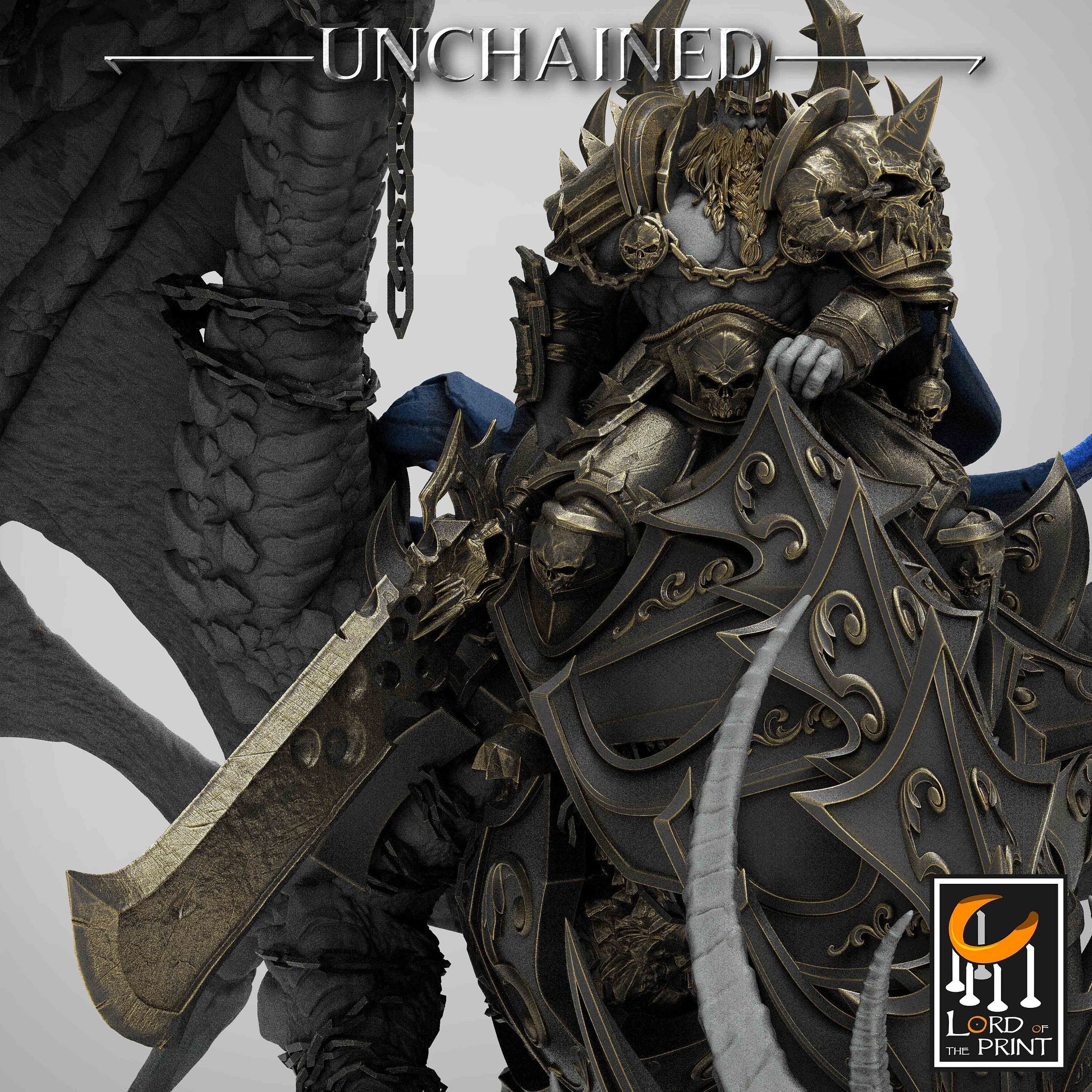 King Olaf on Armoured Dragon | Aussie 3D Printed Miniatures and Terrain