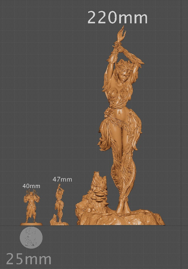 Eyrine the Elven Druid | Aussie 3D Printed Miniatures and Terrain
