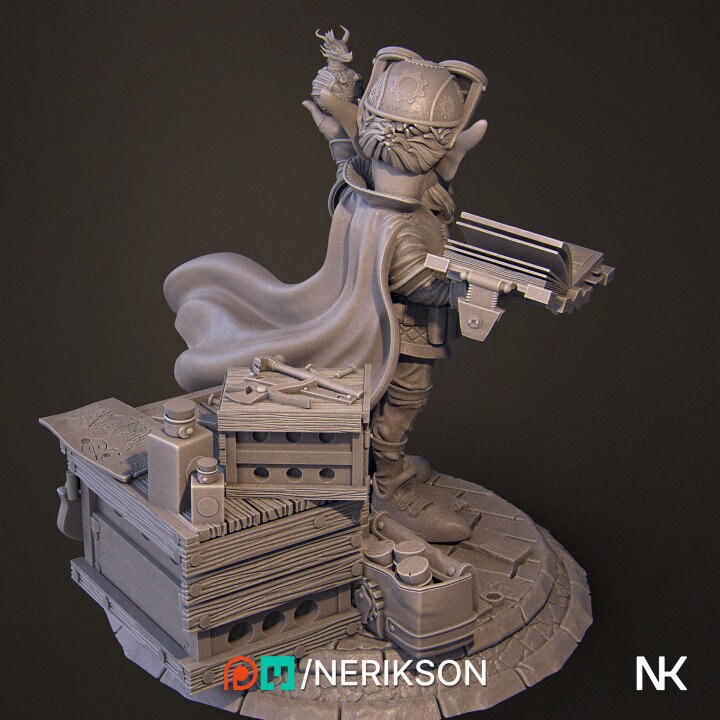 Alvyn the Alchemist, Pose 2 | Aussie 3D Printed Miniatures and Terrain