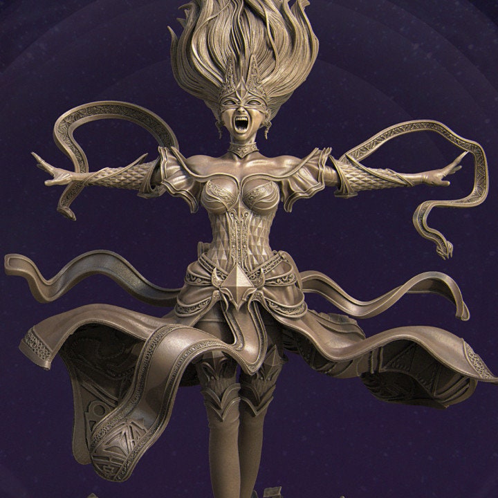 Lyndra the Archemage | Aussie 3D Printed Miniatures and Terrain