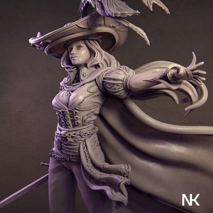 Elle the Muskateer | Aussie 3D Printed Miniatures and Terrain