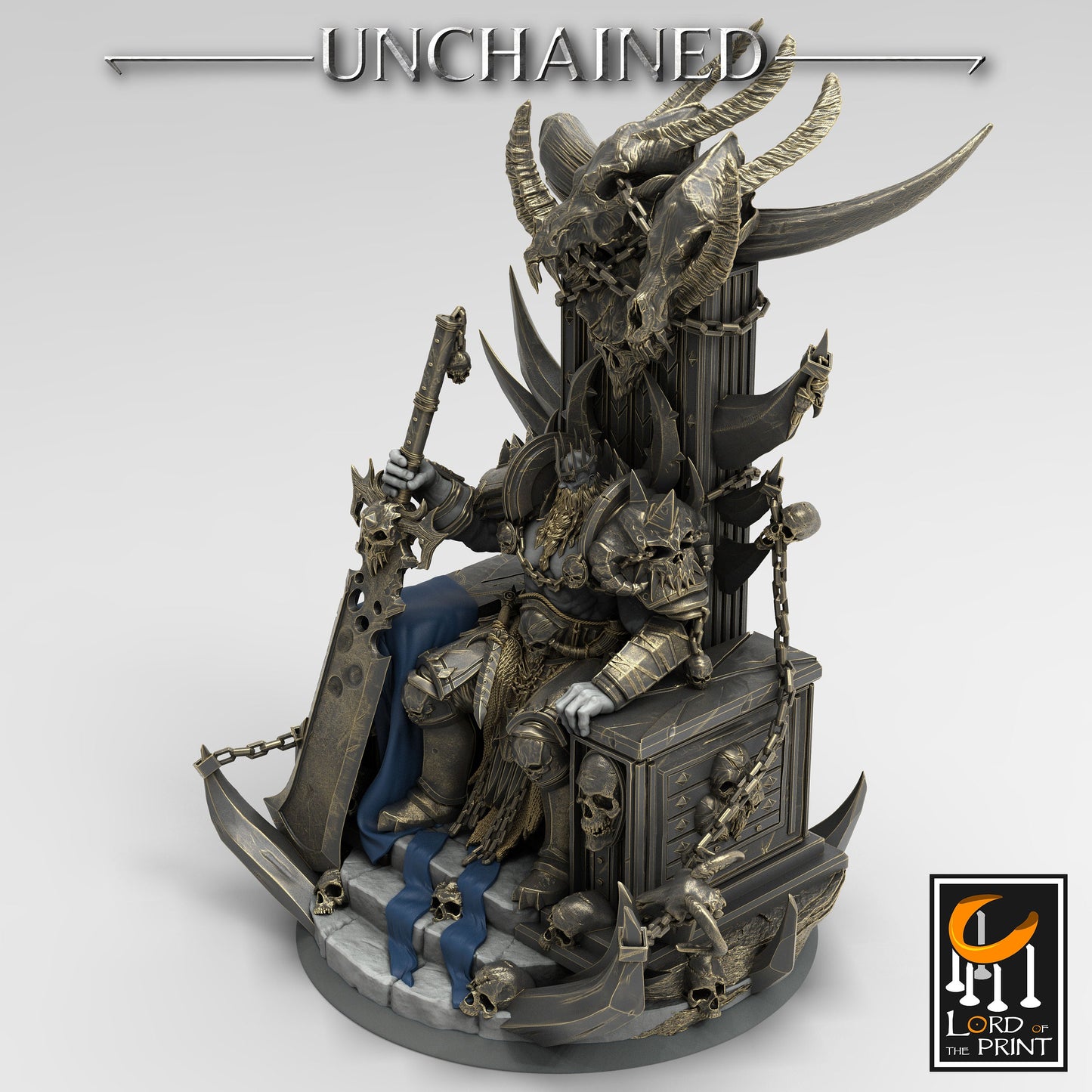 King Olaf Seated, Statue | Aussie 3D Printed Miniatures and Terrain