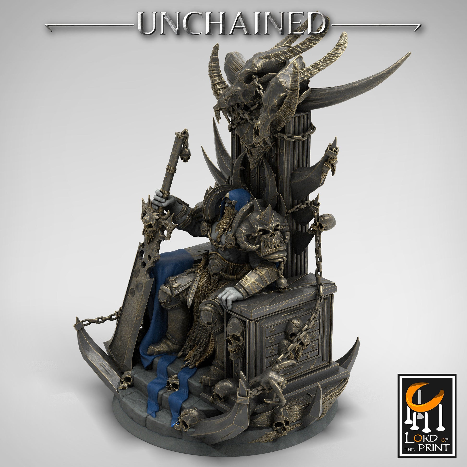 King Olaf Seated, Statue | Aussie 3D Printed Miniatures and Terrain