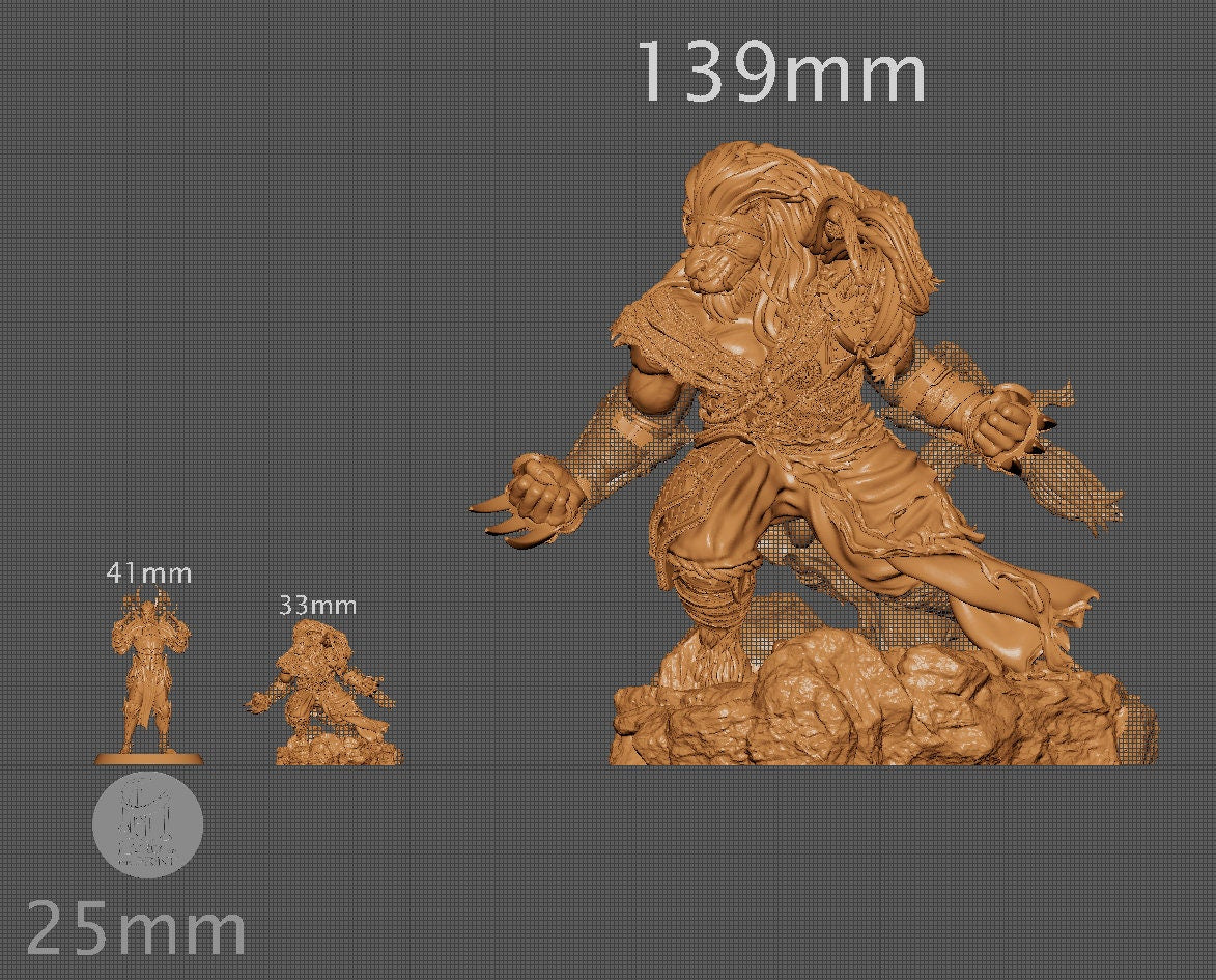 Azat the Long Death Monk | Aussie 3D Printed Miniatures and Terrain