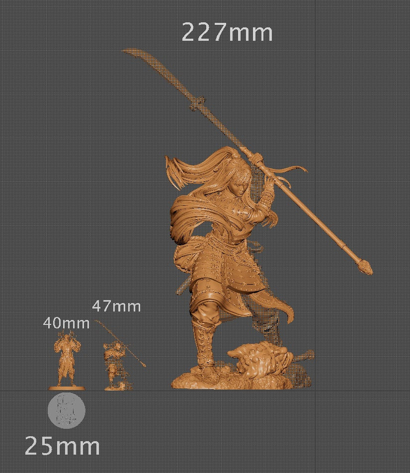 Akiko the Bounty Hunter | Aussie 3D Printed Miniatures and Terrain
