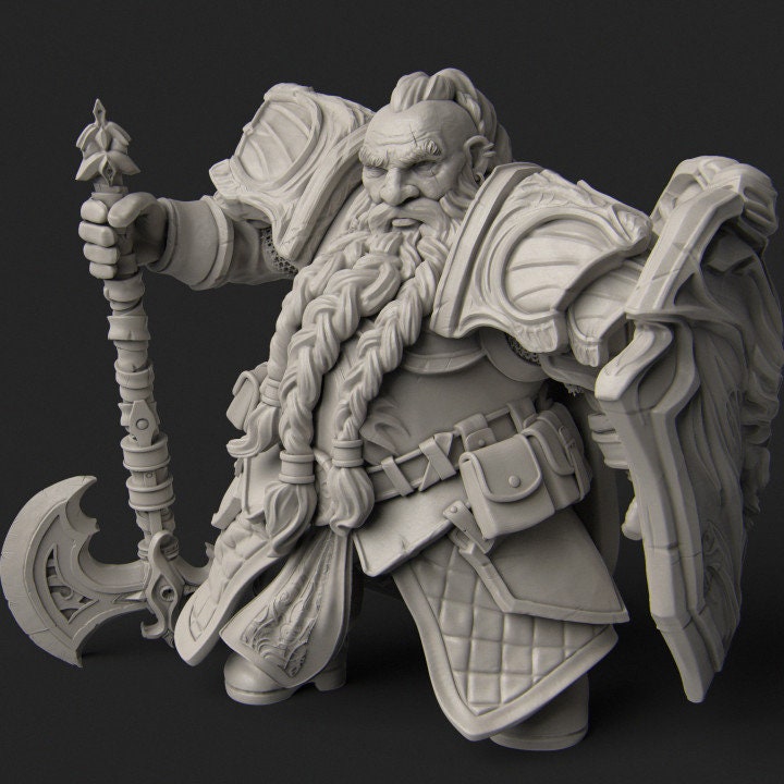 Tormyr the Dwarf Paladin | Aussie 3D Printed Miniatures and Terrain