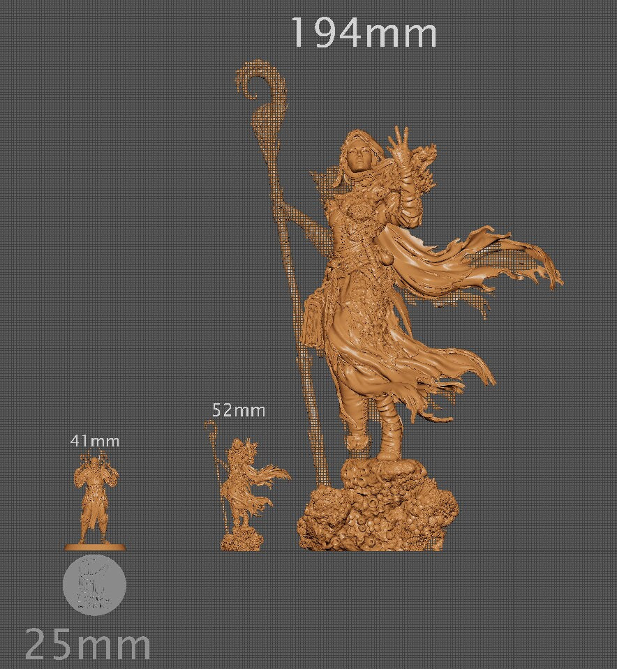 Yelhana the Fathomless Warlock | Aussie 3D Printed Miniatures and Terrain