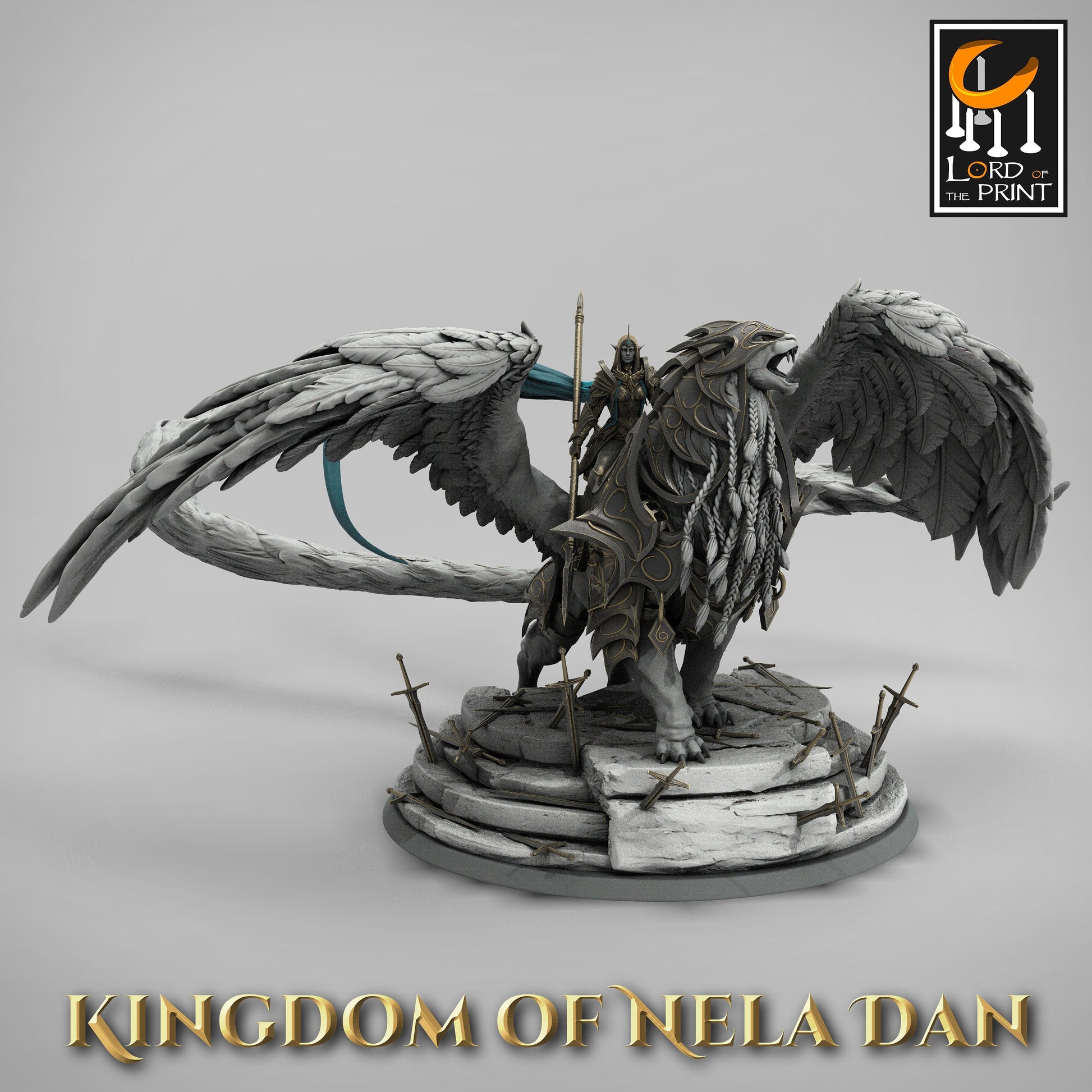 Queen Mirosi on Protector | Aussie 3D Printed Miniatures and Terrain