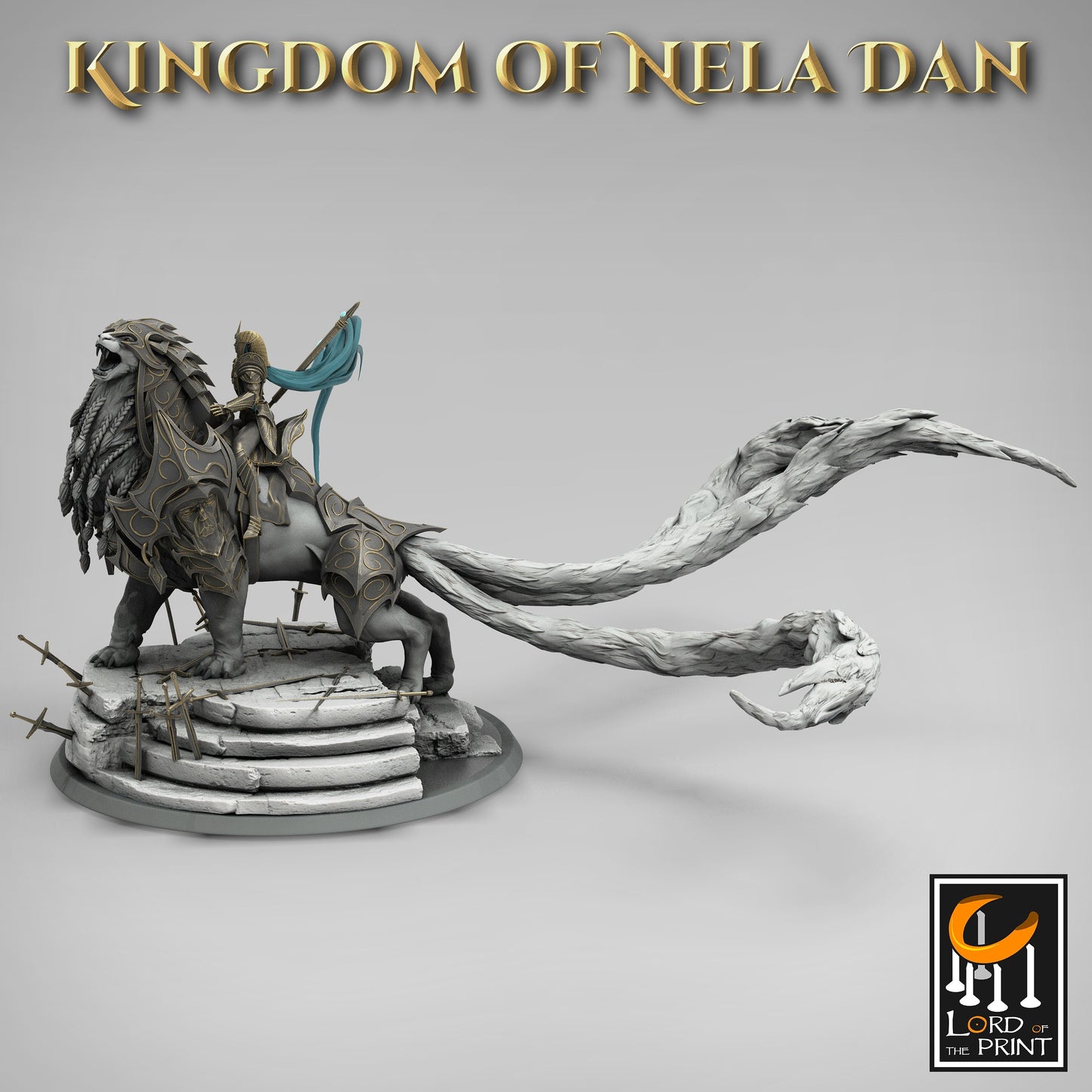 Queen Mirosi on Protector | Aussie 3D Printed Miniatures and Terrain