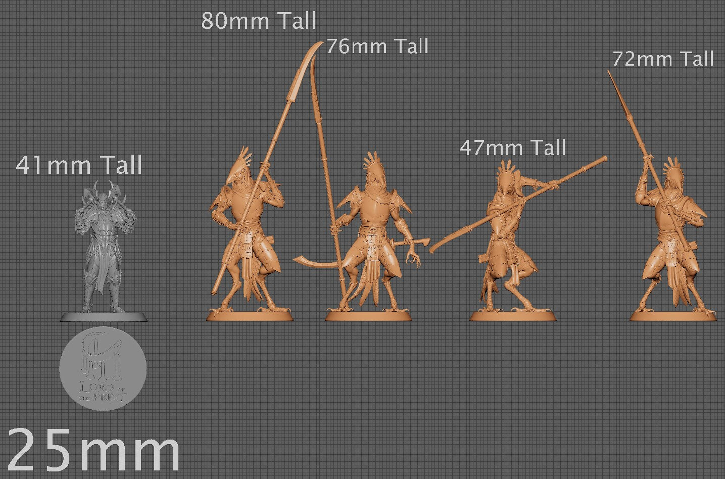 Kenku Naginata Soldiers | Aussie 3D Printed Miniatures and Terrain