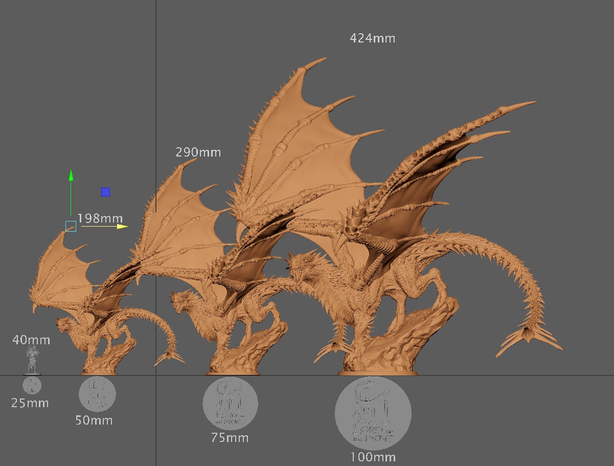 Young Red Dragon, THE Dragon | Aussie 3D Printed Miniatures and Terrain