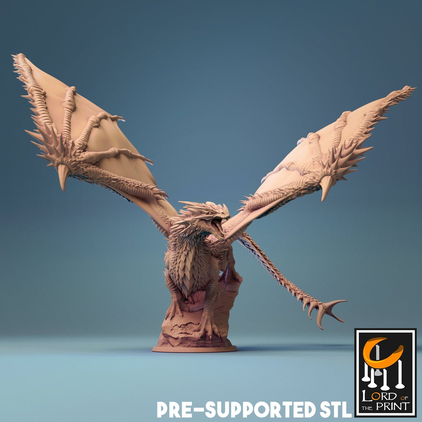 Young Red Dragon, THE Dragon | Aussie 3D Printed Miniatures and Terrain