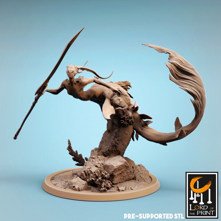 Mermaid Trio | Aussie 3D Printed Miniatures and Terrain