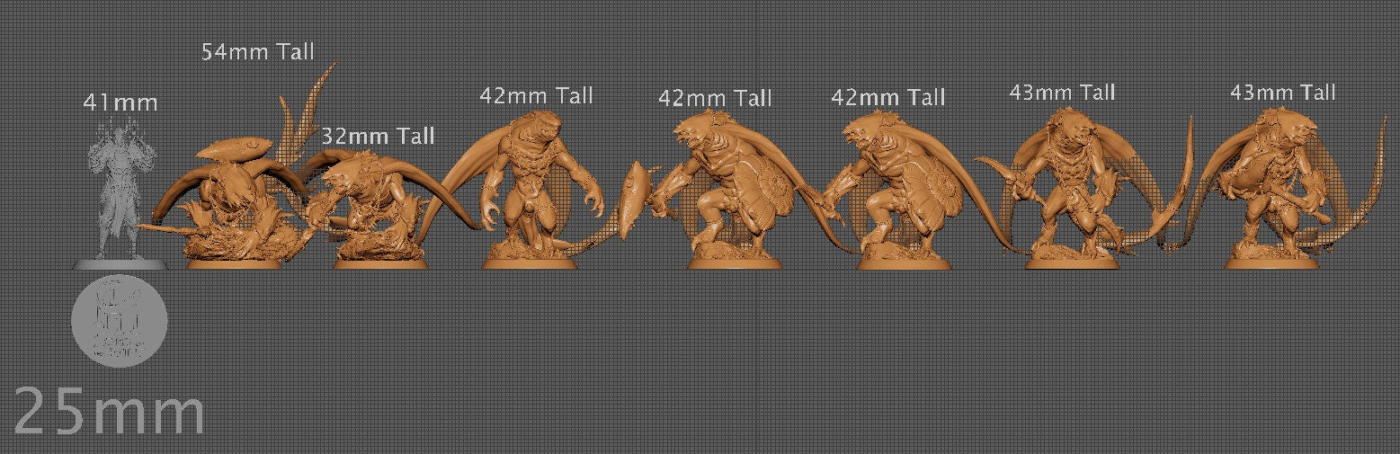 Ray-men Axes and Daggers | Aussie 3D Printed Miniatures and Terrain