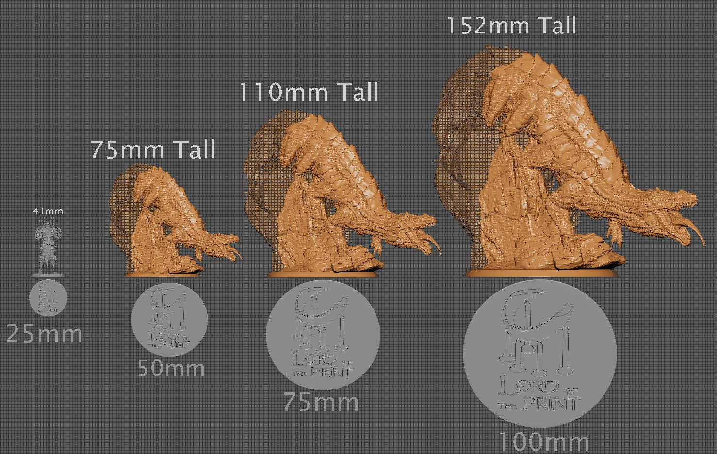 Young Behir | Aussie 3D Printed Miniatures and Terrain