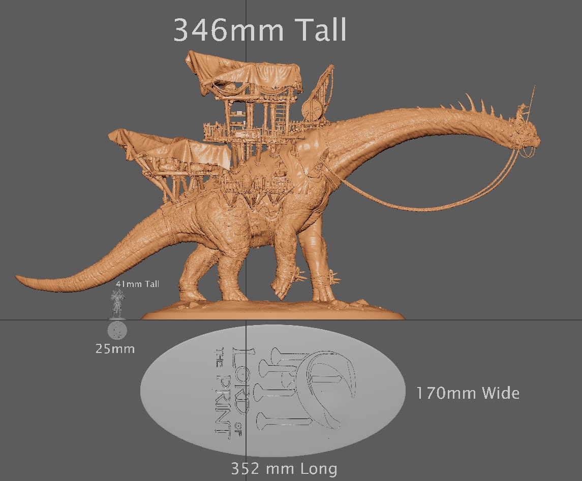 Brachiosaurus Caravan | Aussie 3D Printed Miniatures and Terrain