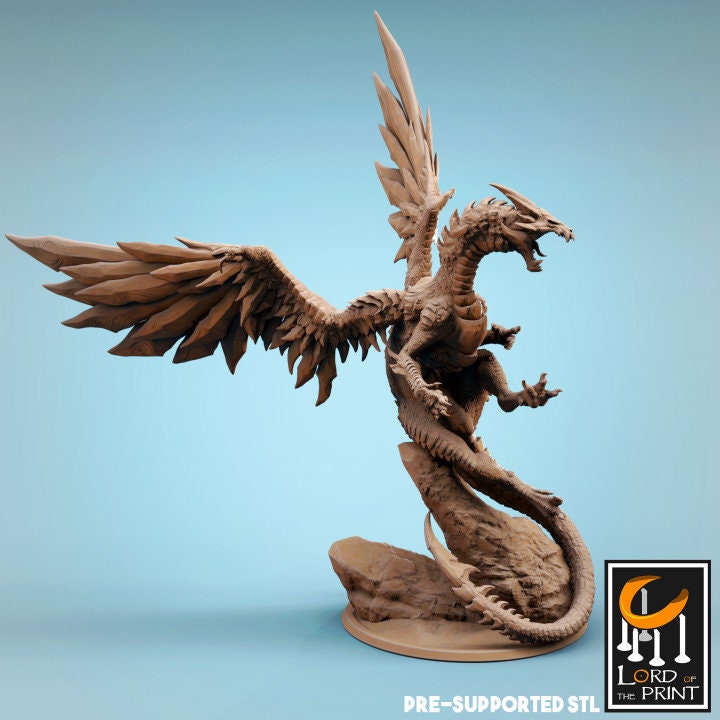 Adult Steel Dragon | Aussie 3D Printed Miniatures and Terrain