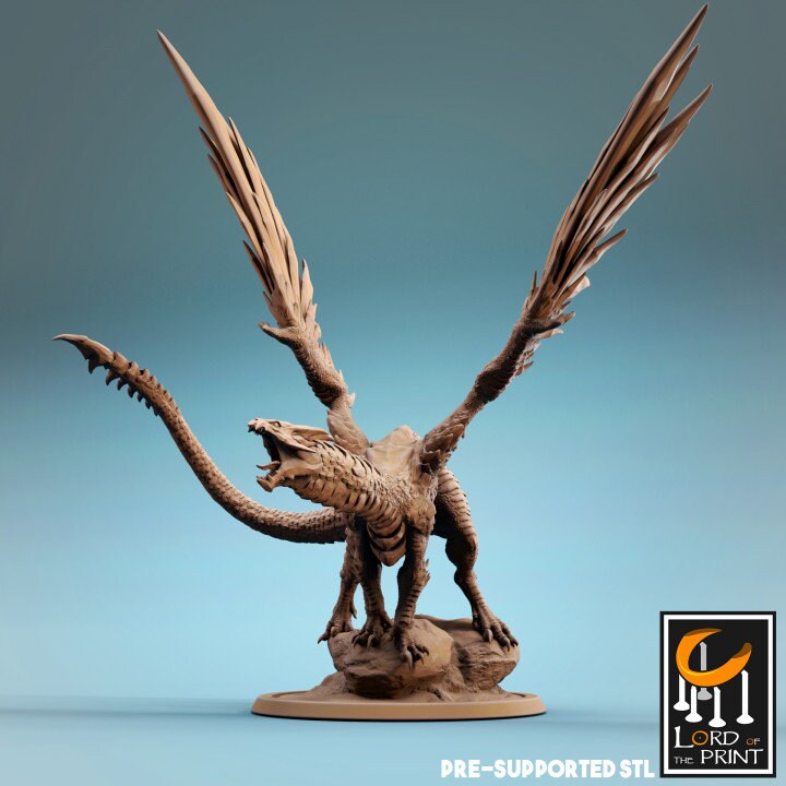 Young Steel Dragon | Aussie 3D Printed Miniatures and Terrain