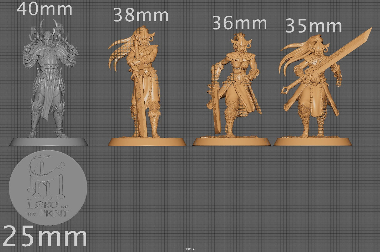 Amazon Heavy Greatsword Squad | Aussie 3D Printed Miniatures and Terrain