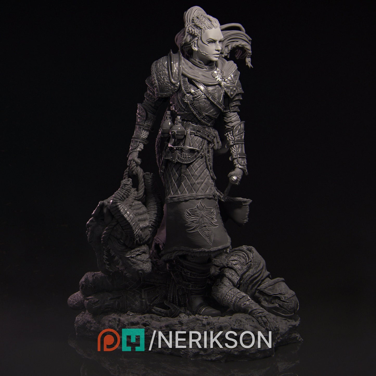 Kalia the Monster Huntress | Aussie 3D Printed Miniatures and Terrain