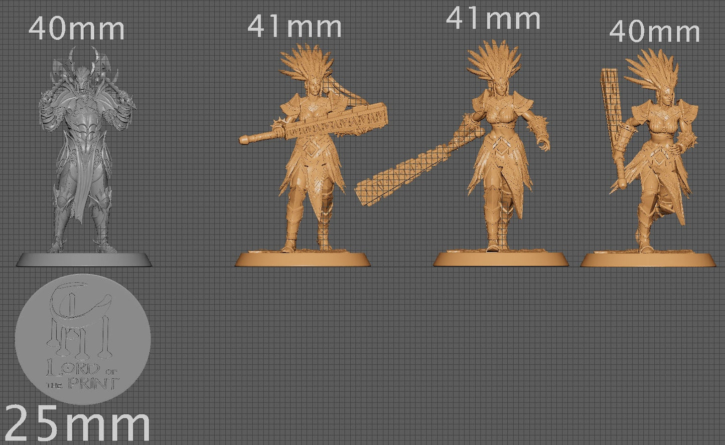 Amazon Heavy Mace Squad | Aussie 3D Printed Miniatures and Terrain