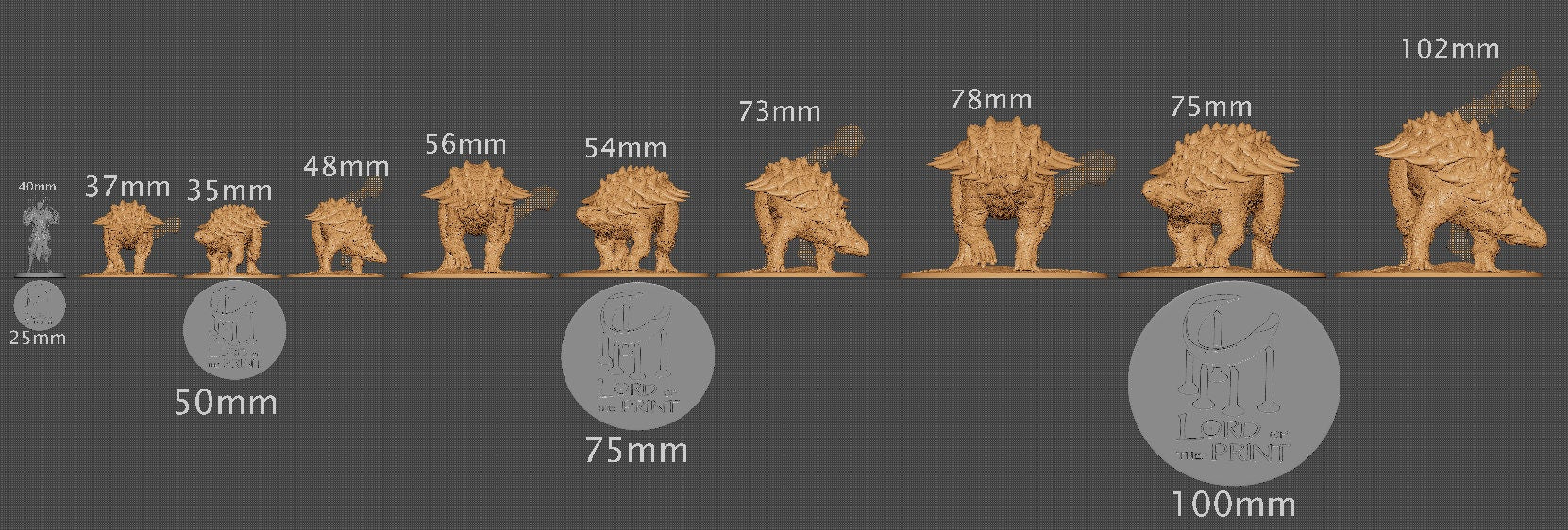 Ankylosaurus | Aussie 3D Printed Miniatures and Terrain