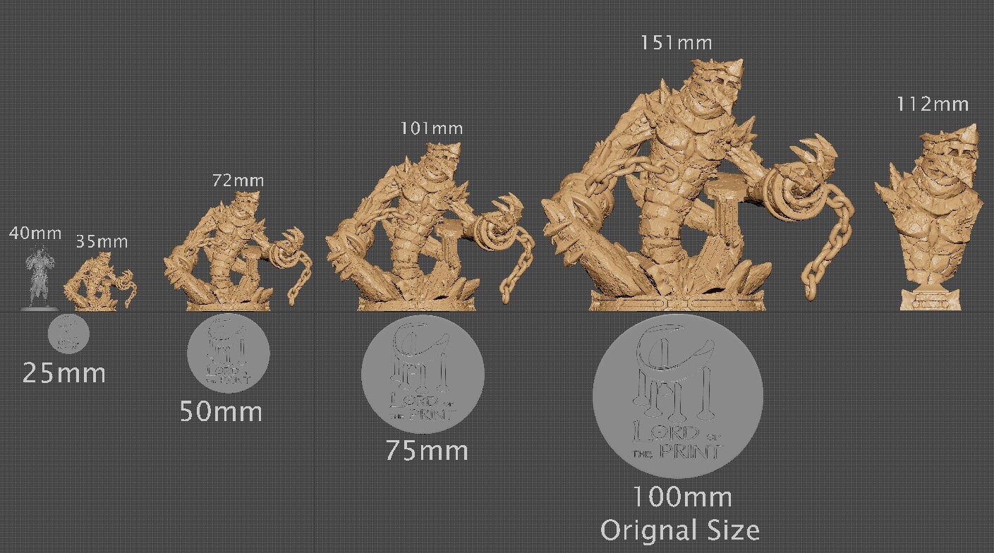 Great Temple Guardian, Bust Option | Aussie 3D Printed Miniatures and Terrain