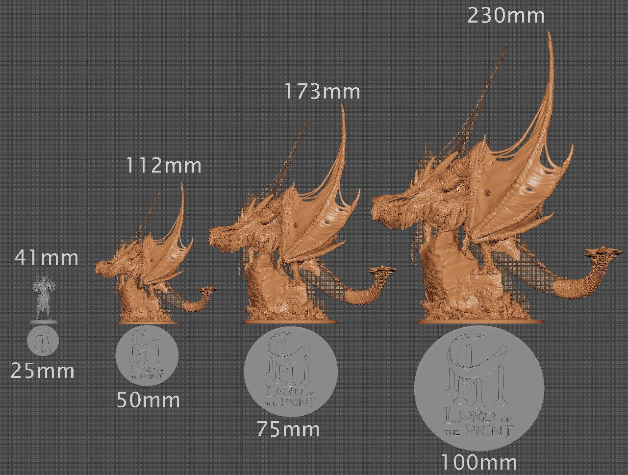Adult Magma Dragon, A Primordial Dragon | Aussie 3D Printed Miniatures and Terrain