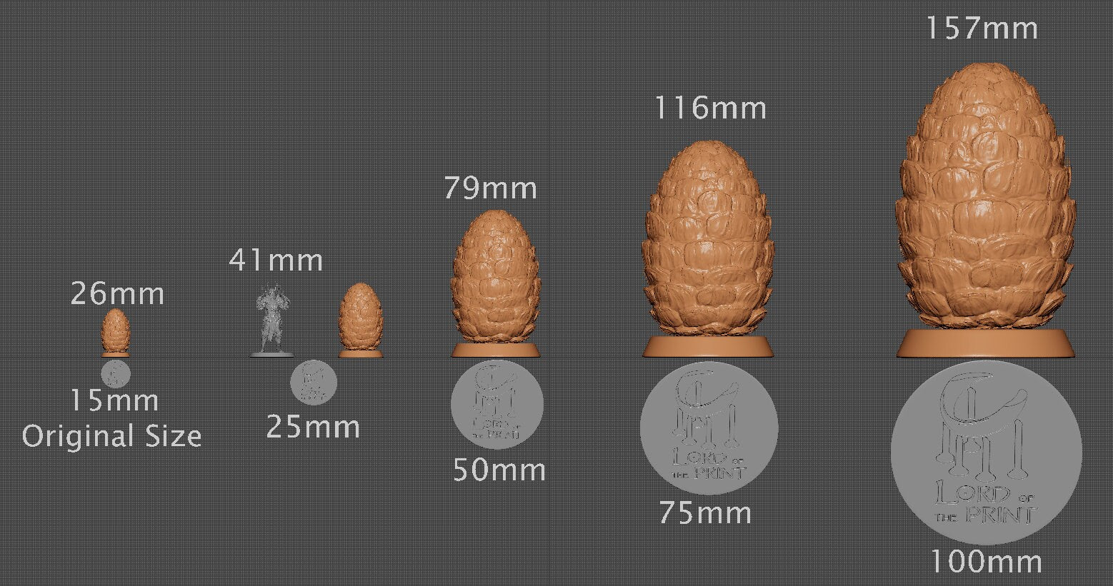 Magma Dragon Egg | Aussie 3D Printed Miniatures and Terrain