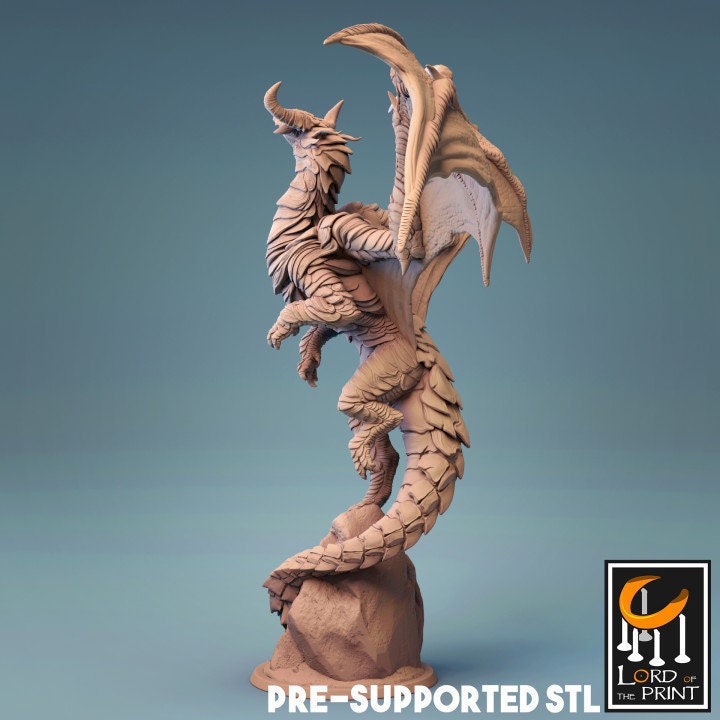 Young Cloud Dragon, The Heaven Dragon | Aussie 3D Printed Miniatures and Terrain