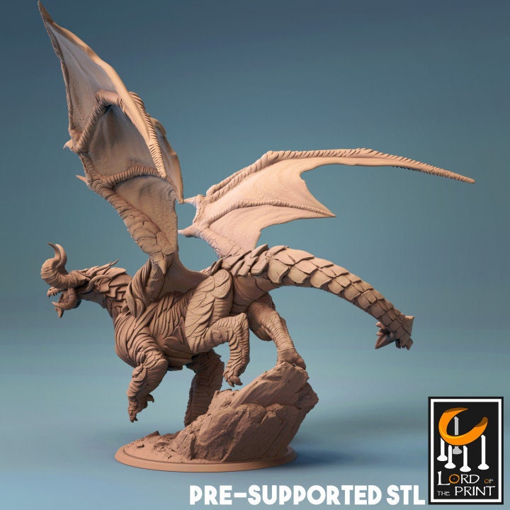Adult Cloud Dragon, The Heaven Dragon | Aussie 3D Printed Miniatures and Terrain