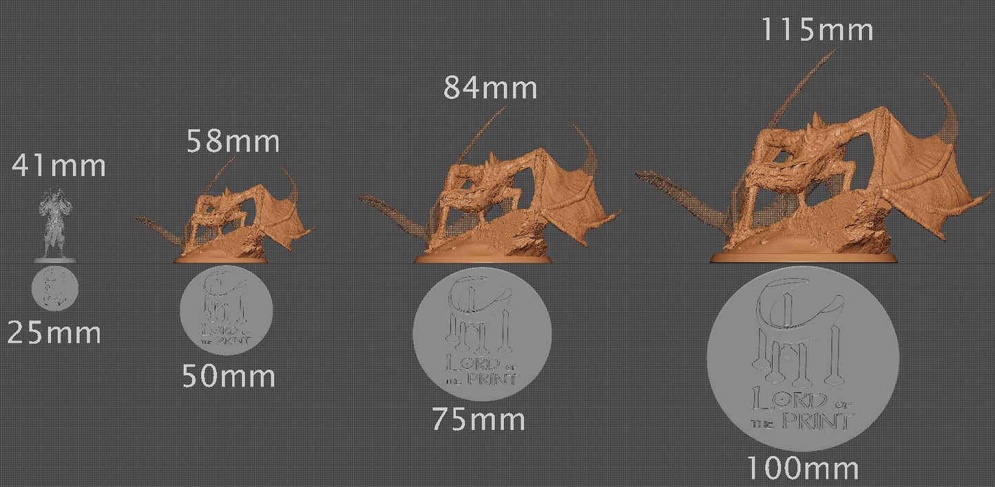 Young Magma Dragon, A Primordial Dragon | Aussie 3D Printed Miniatures and Terrain