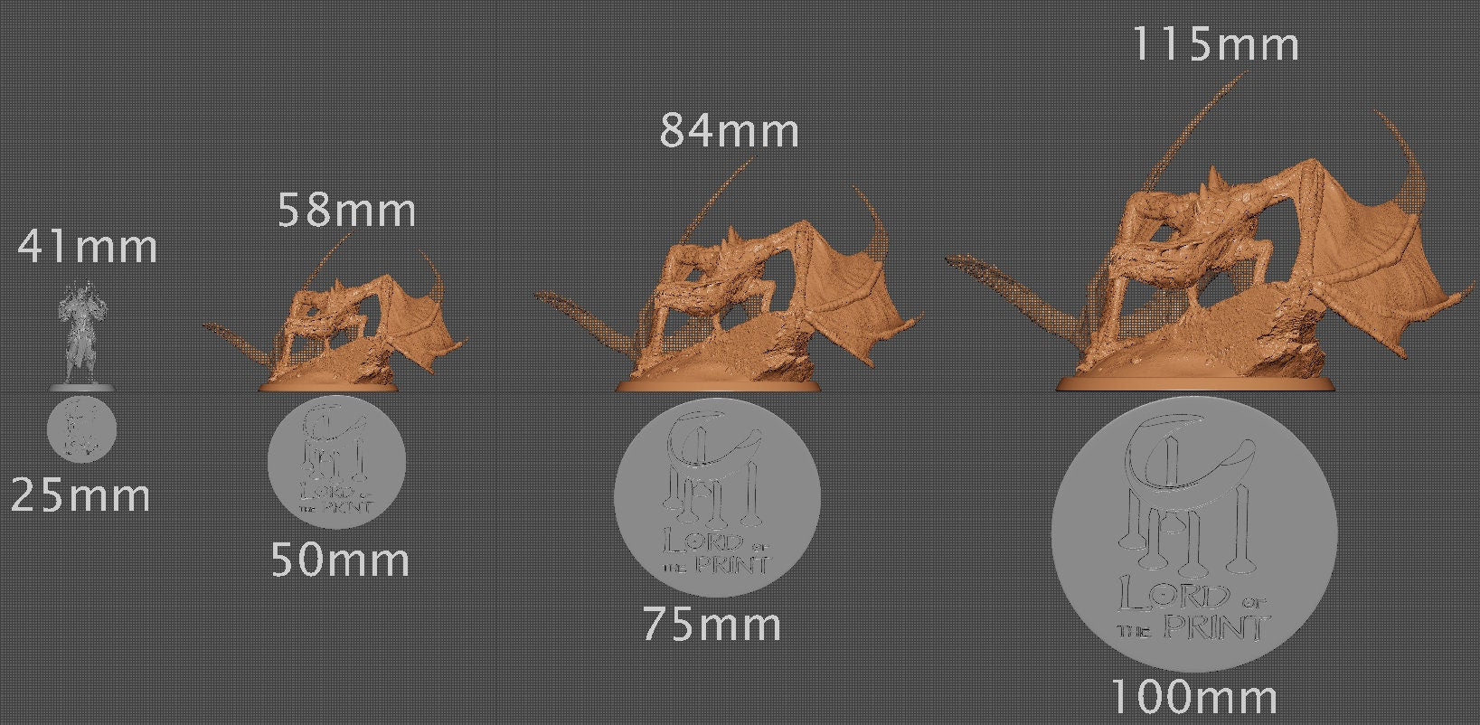Young Magma Dragon, A Primordial Dragon | Aussie 3D Printed Miniatures and Terrain