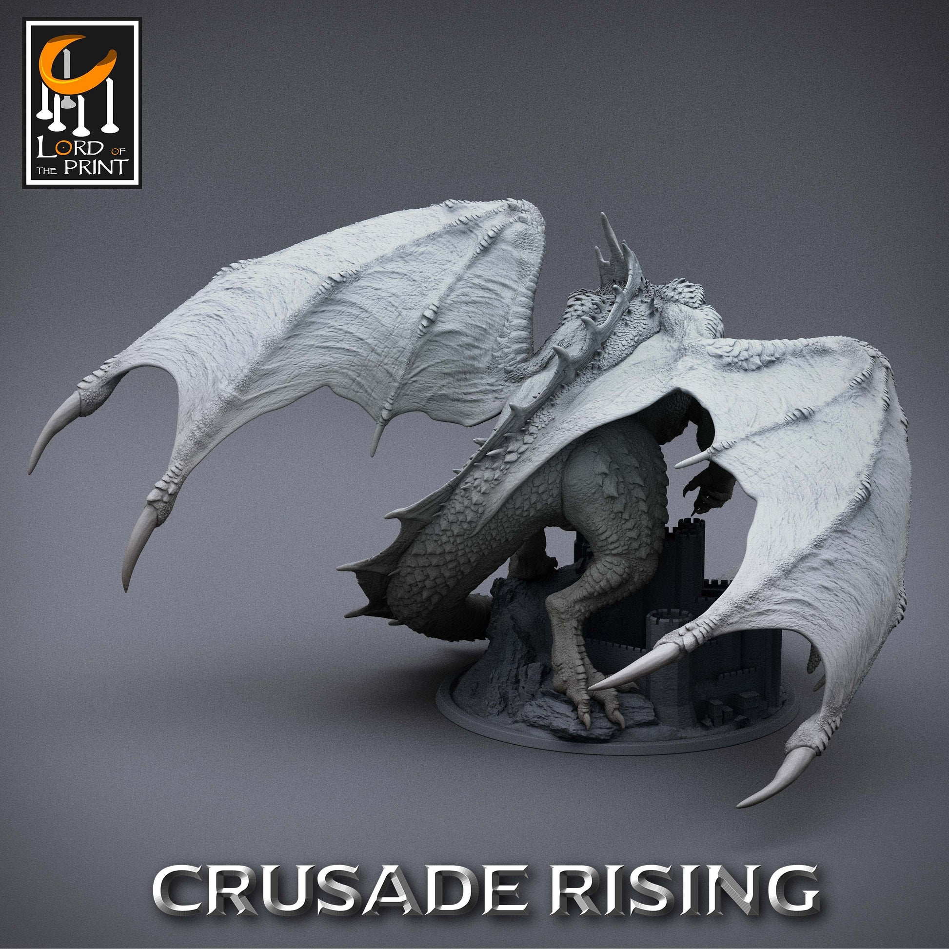 Great Red Wyrm, Red Dragon, Armored and Unarmored | Aussie 3D Printed Miniatures and Terrain