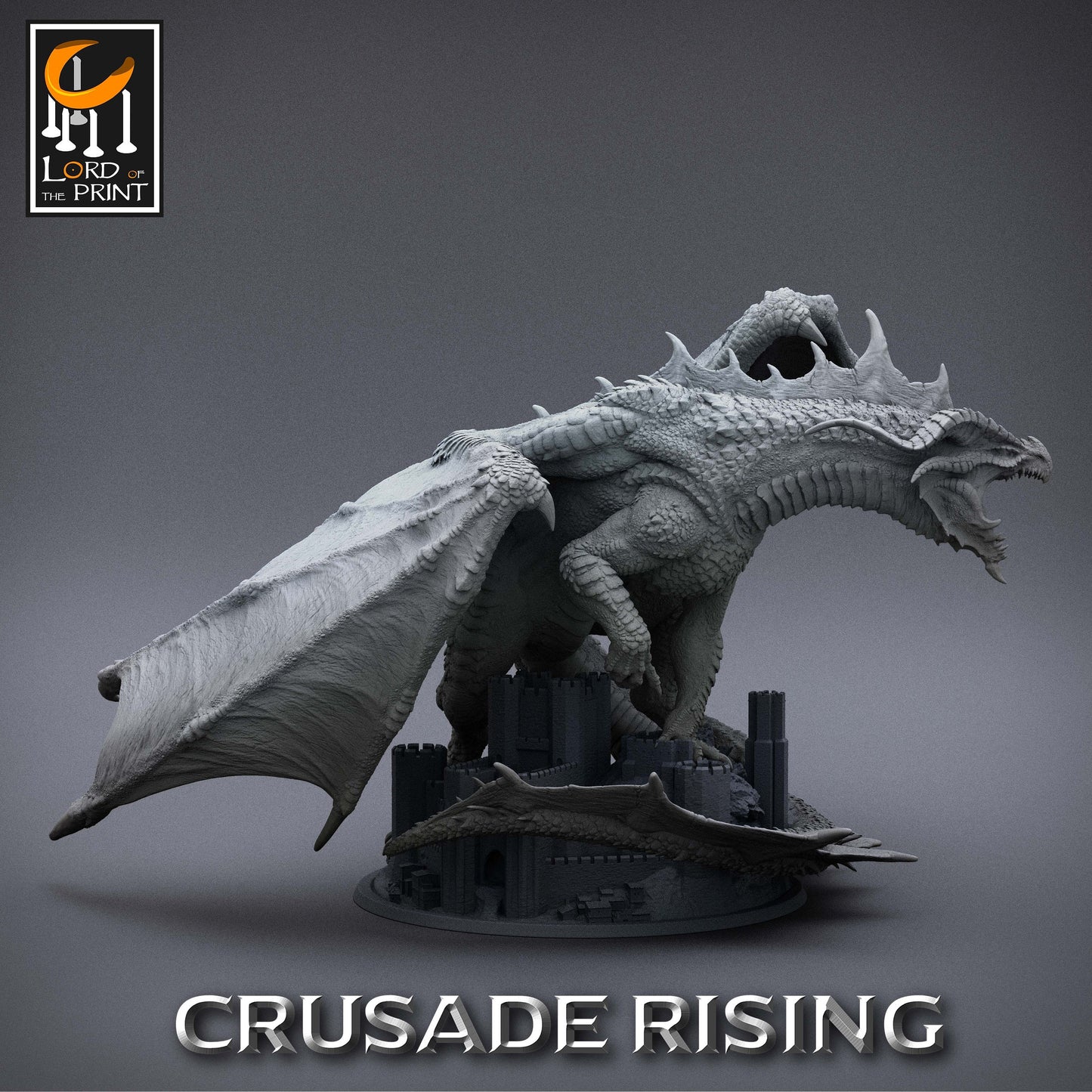 Great Red Wyrm, Red Dragon, Armored and Unarmored | Aussie 3D Printed Miniatures and Terrain