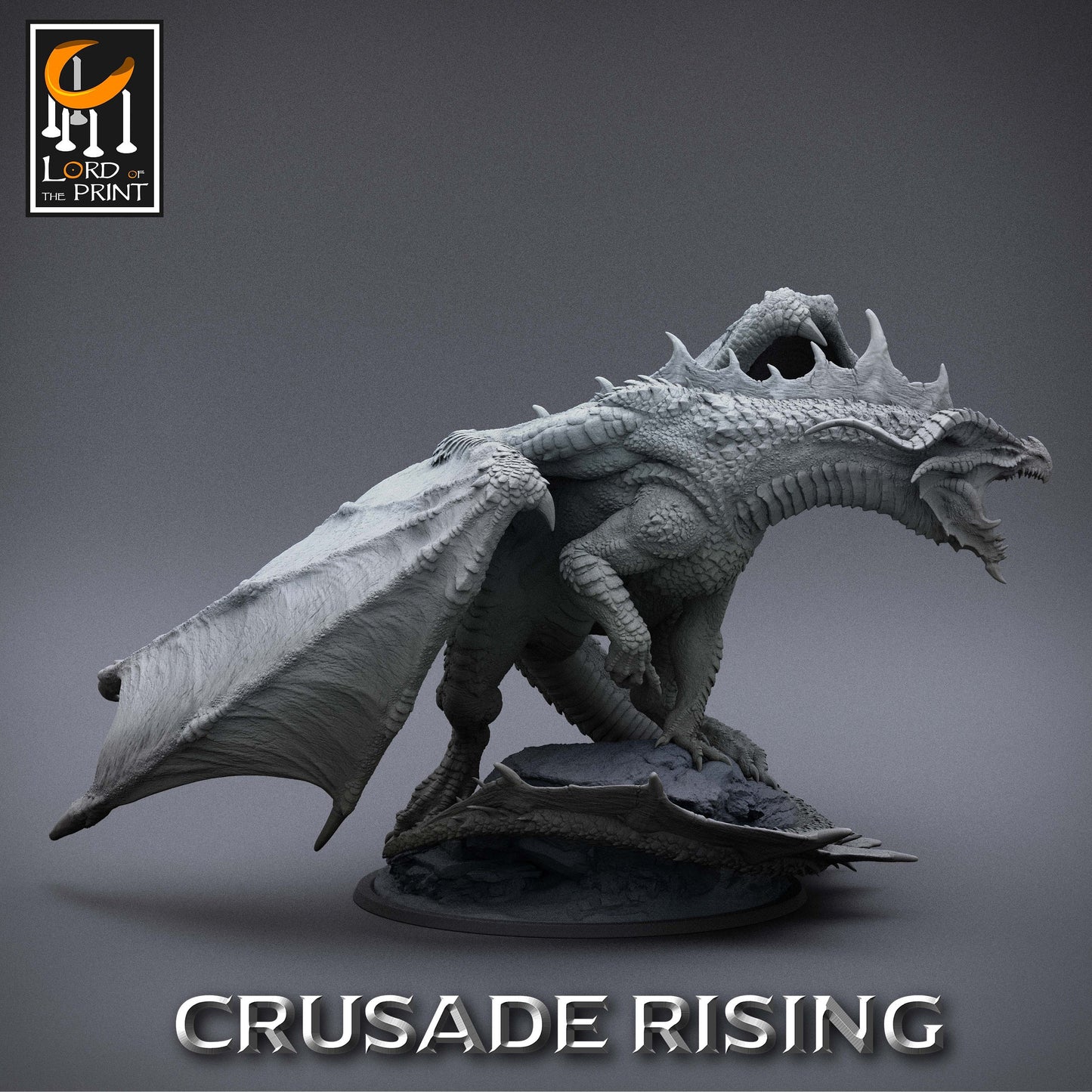 Great Red Wyrm, Red Dragon, Armored and Unarmored | Aussie 3D Printed Miniatures and Terrain