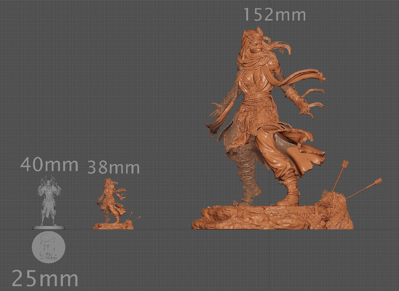 Rowenna the Wild Sorcerer | Aussie 3D Printed Miniatures and Terrain