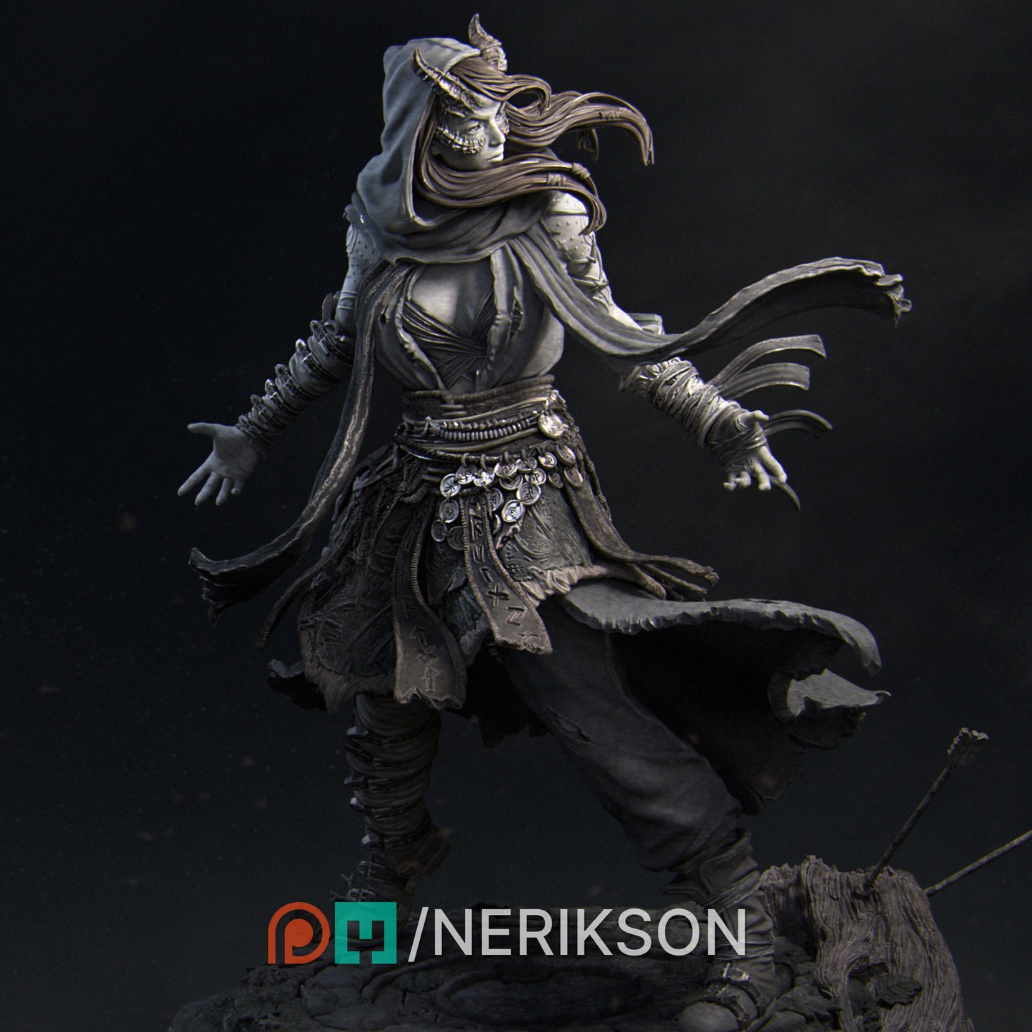 Rowenna the Wild Sorcerer | Aussie 3D Printed Miniatures and Terrain
