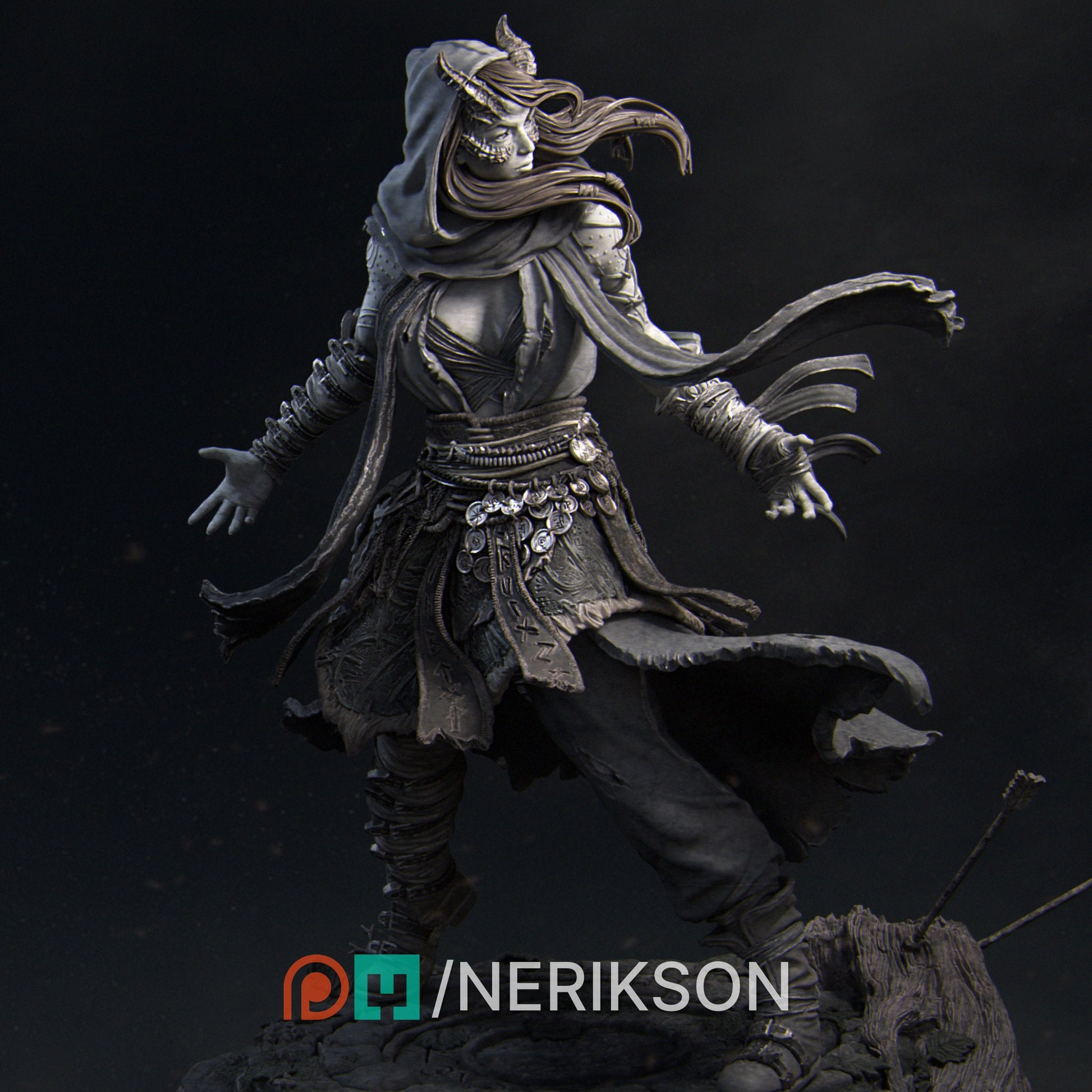 Rowenna the Wild Sorcerer | Aussie 3D Printed Miniatures and Terrain