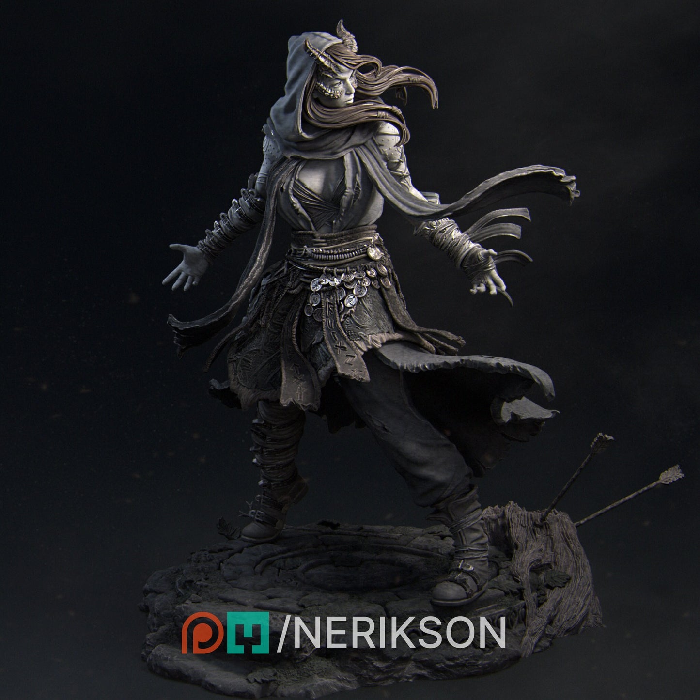 Rowenna the Wild Mage | Aussie 3D Printed Miniatures and Terrain